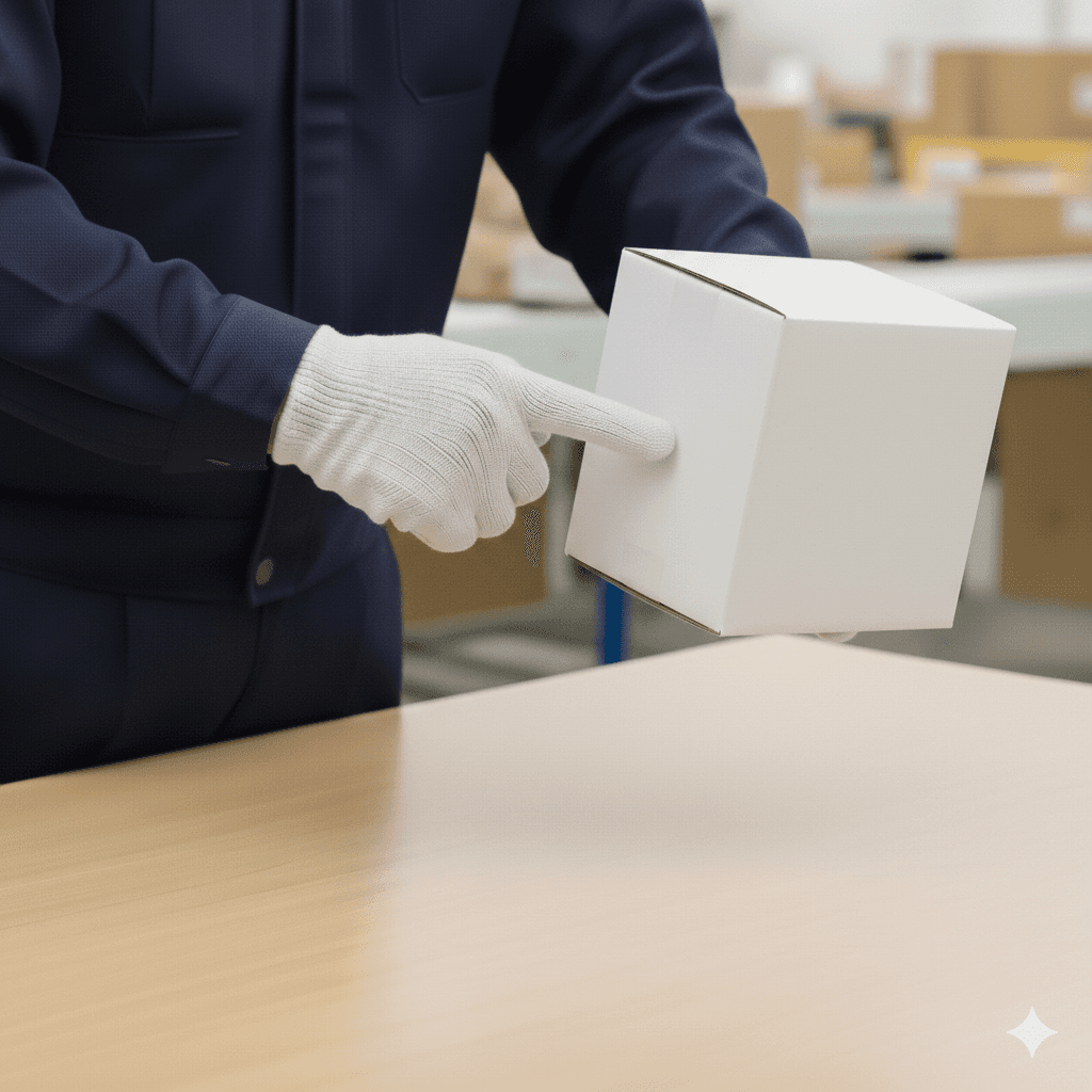 1ピース単位での外装検品作業